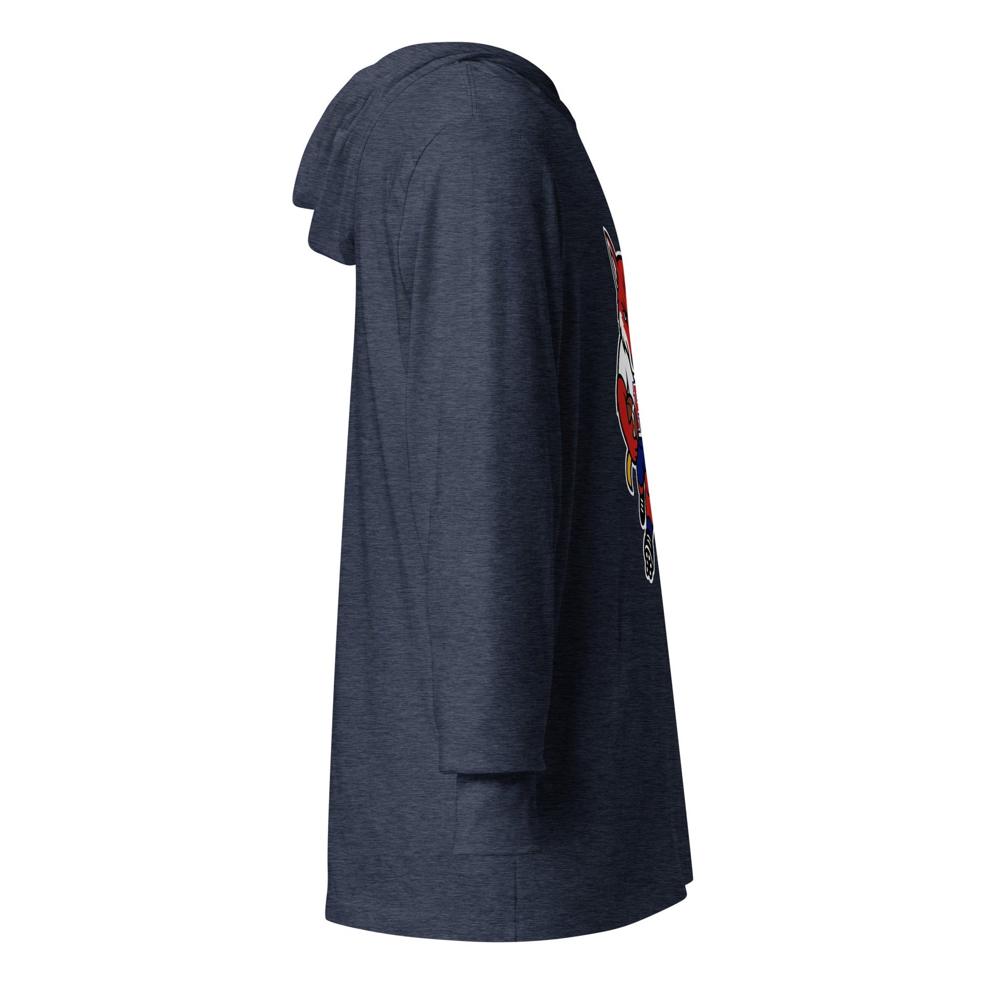 Performance | Hooded Long Sleeve T Shirt | Hornell Flag Football | Mascot Logo