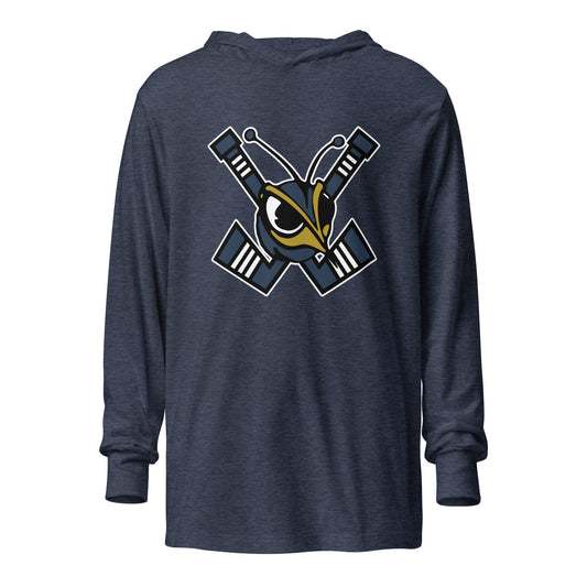 Performance | Hooded Long Sleeve T Shirt | HORNETS | Emblem Logo