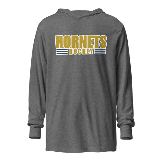 Performance | Hooded Long Sleeve T Shirt | HORNETS | Hive Elite Logo