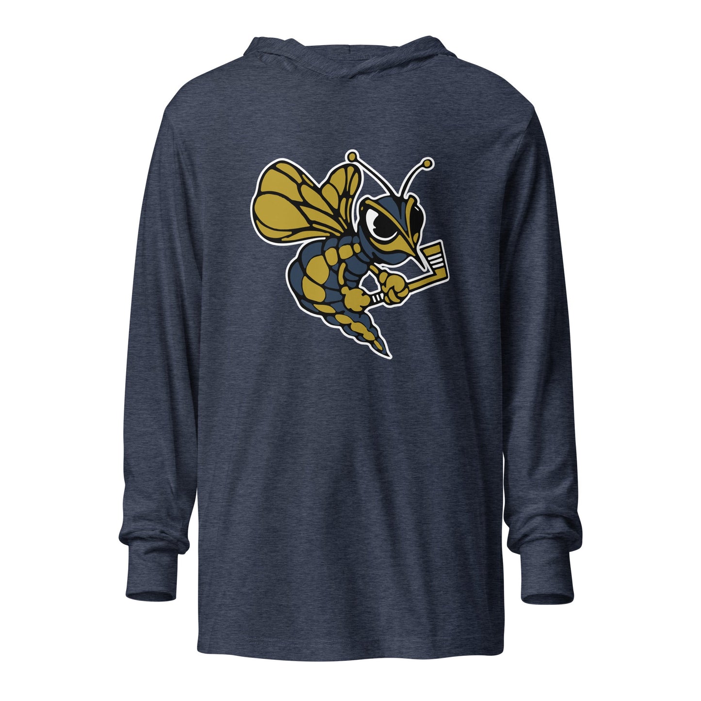 Performance | Hooded Long Sleeve T Shirt | HORNETS | Mascot Logo