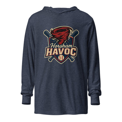 Performance | Hooded Long Sleeve T Shirt | Horsham Travel Baseball | Havoc Logo