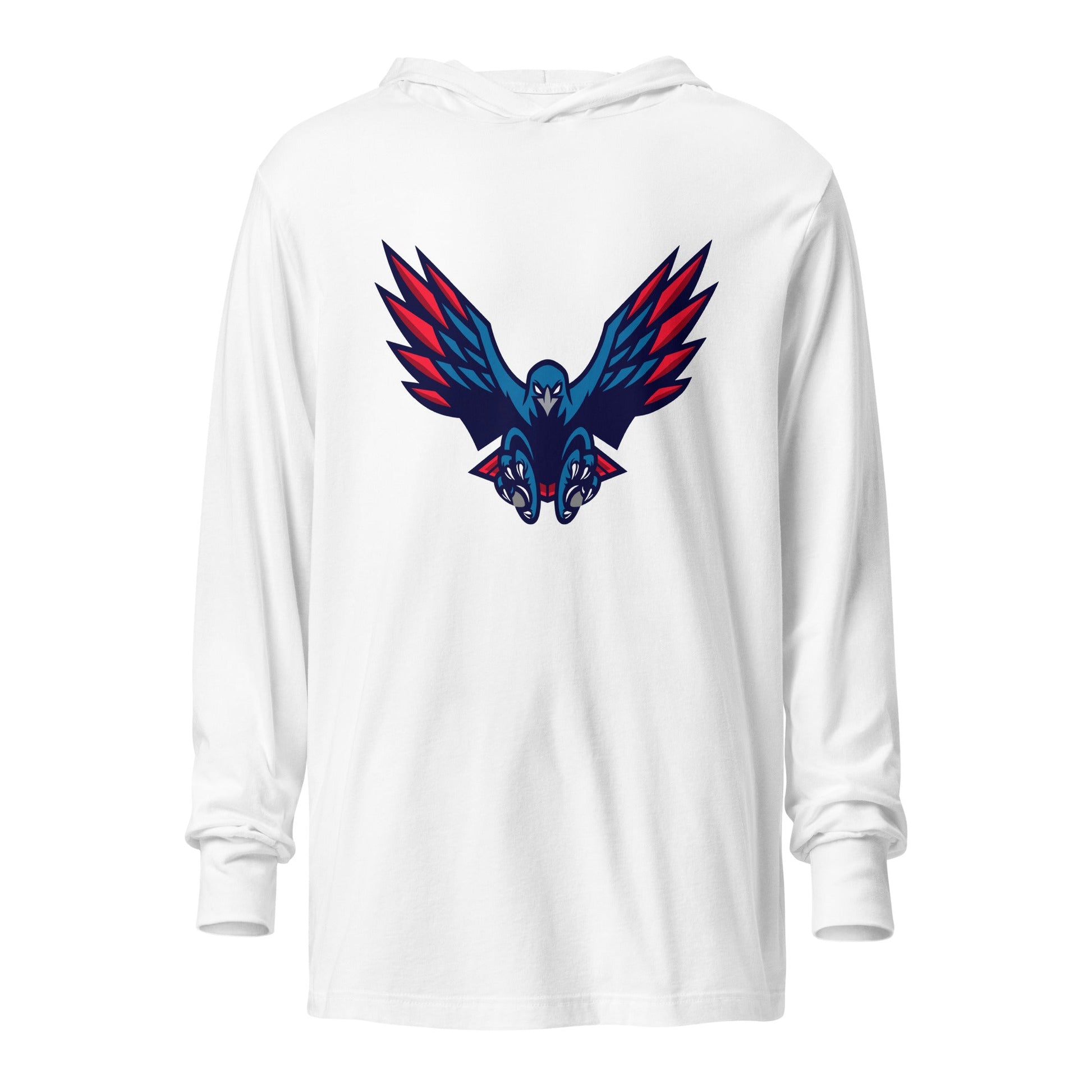Performance | Hooded Long Sleeve T Shirt | HSE | Vortex Raptor Mascot Logo