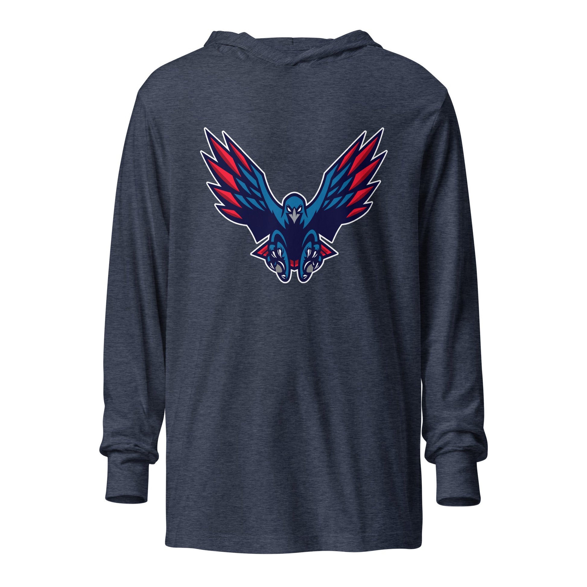 Performance | Hooded Long Sleeve T Shirt | HSE | Vortex Raptor Mascot Logo