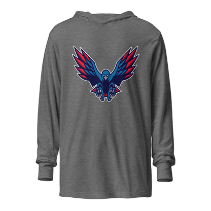 Performance | Hooded Long Sleeve T Shirt | HSE | Vortex Raptor Mascot Logo