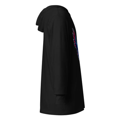 Performance | Hooded Long Sleeve T Shirt | HSE | Vortex Raptor Mascot Logo