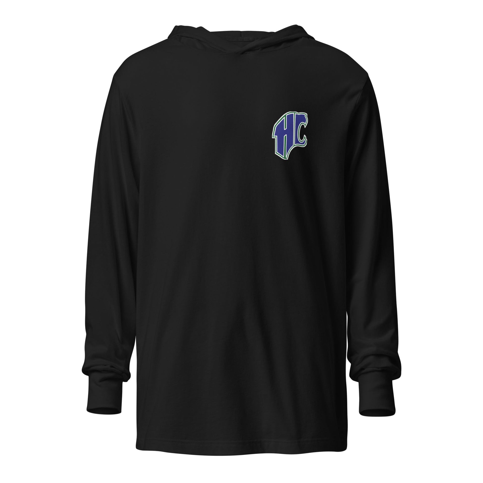 Performance | Hooded Long Sleeve T Shirt | Hungary Creek Cougar | Emblem Logo