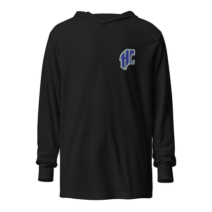 Performance | Hooded Long Sleeve T Shirt | Hungary Creek Cougar | Emblem Logo
