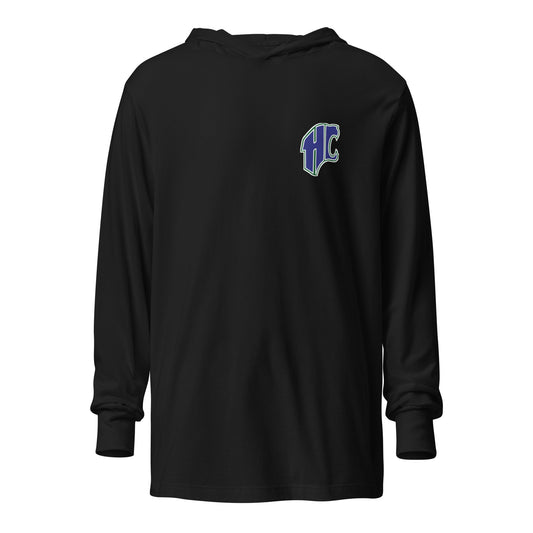 Performance | Hooded Long Sleeve T Shirt | Hungary Creek Cougar | Emblem Logo