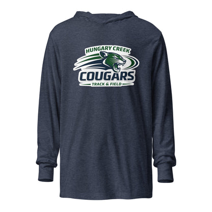 Performance | Hooded Long Sleeve T Shirt | Hungary Creek Cougar | Modern Icon Logo