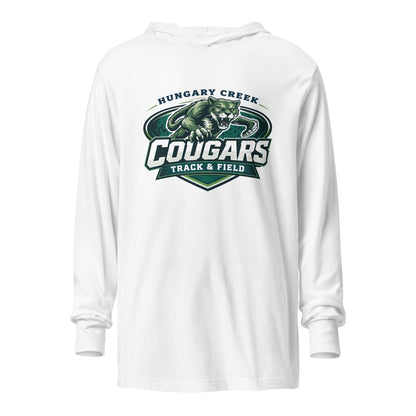 Performance | Hooded Long Sleeve T Shirt | Hungary Creek Cougar | Shield Logo