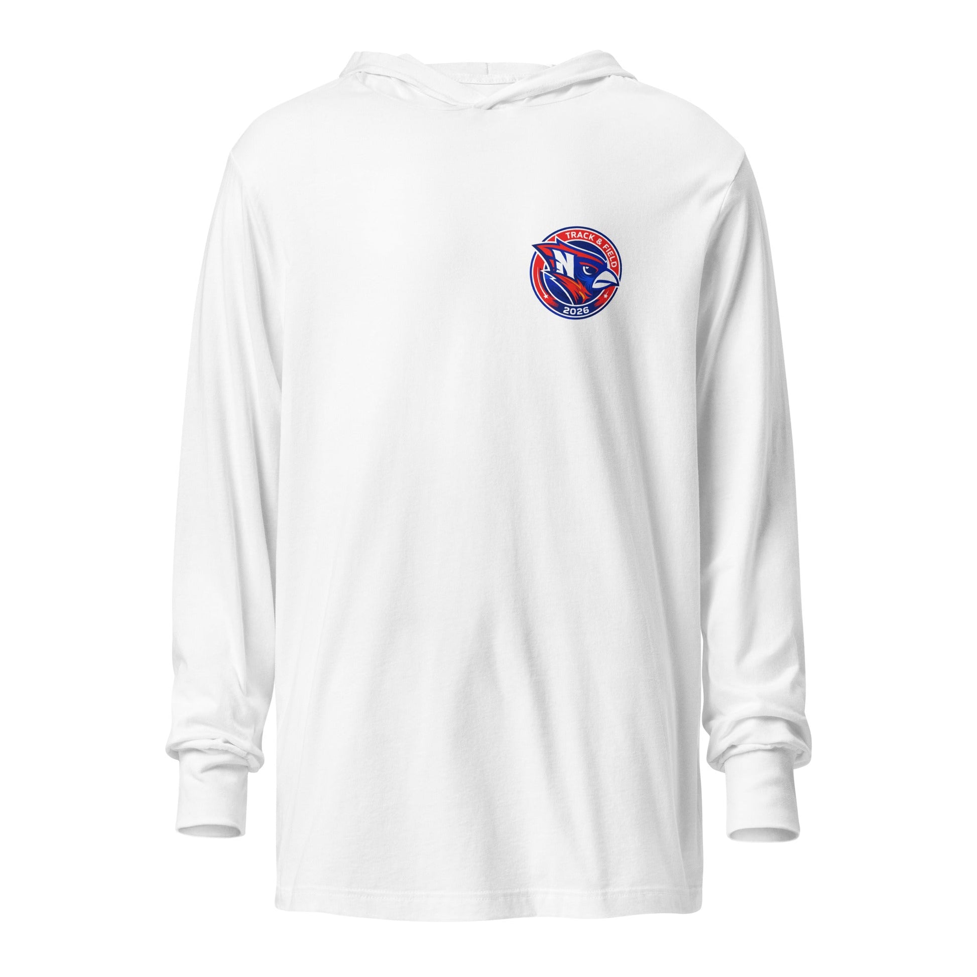 Performance | Hooded Long Sleeve T Shirt | Hunter | Track & Field Badge Logo