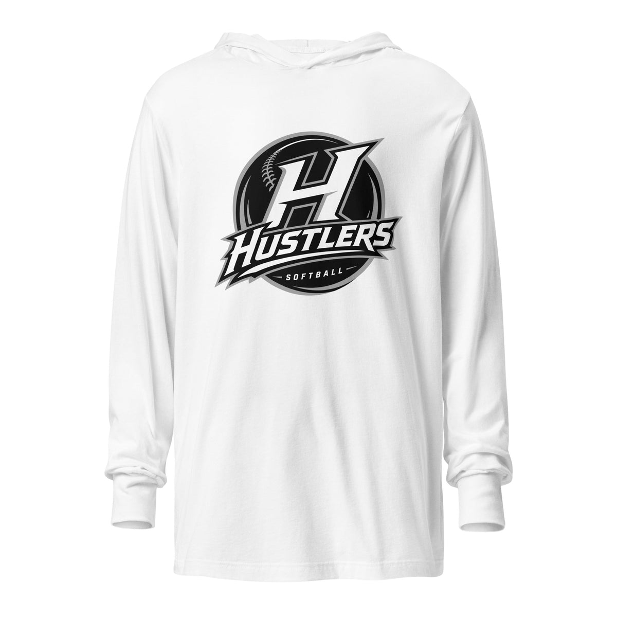 Performance | Hooded Long Sleeve T Shirt | Hustlers Softball | Crest Logo