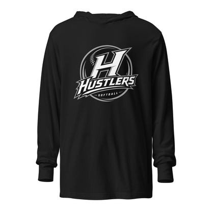 Performance | Hooded Long Sleeve T Shirt | Hustlers Softball | Crest Logo