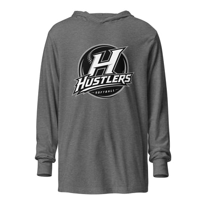 Performance | Hooded Long Sleeve T Shirt | Hustlers Softball | Crest Logo