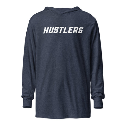 Performance | Hooded Long Sleeve T Shirt | Hustlers Softball | Modern Script Logo
