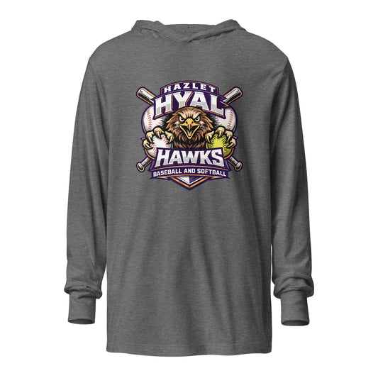 Performance | Hooded Long Sleeve T Shirt | HYAL Hawks | Emblem Logo