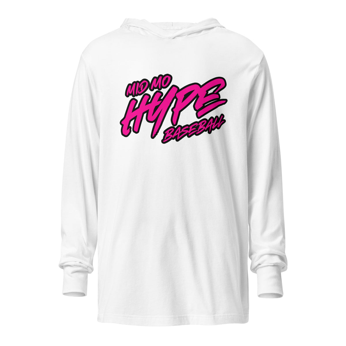 Performance | Hooded Long Sleeve T Shirt | Hype Baseball Club | Crest Logo