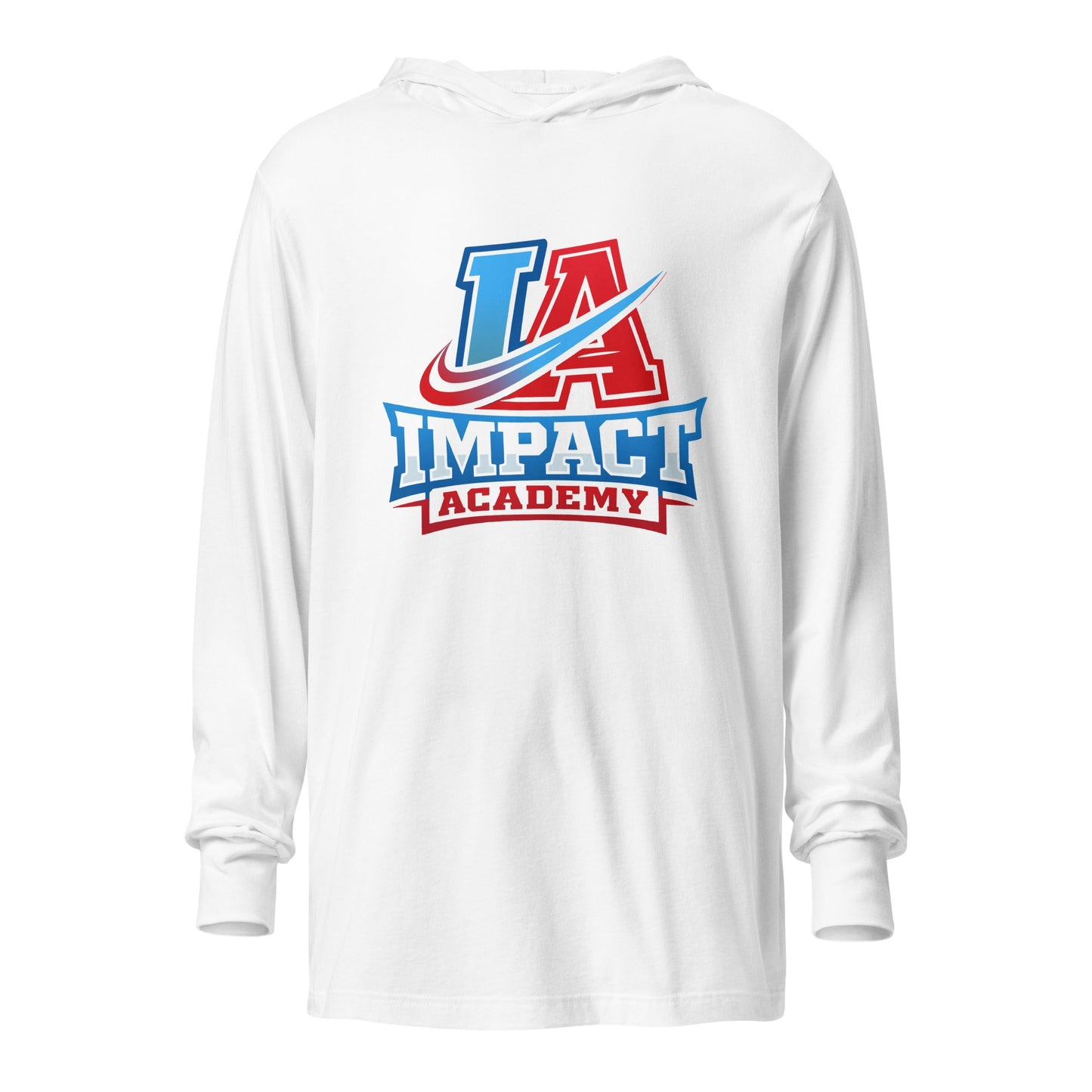 Performance | Hooded Long Sleeve T Shirt | Impact Academy | Icon Logo