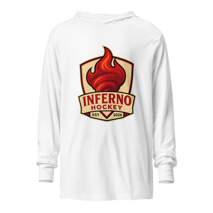 Performance | Hooded Long Sleeve T Shirt | Inferno Hockey | Crest Logo