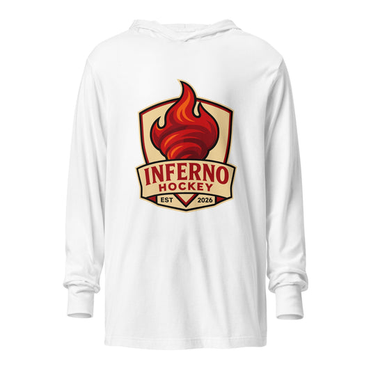 Performance | Hooded Long Sleeve T Shirt | Inferno Hockey | Crest Logo