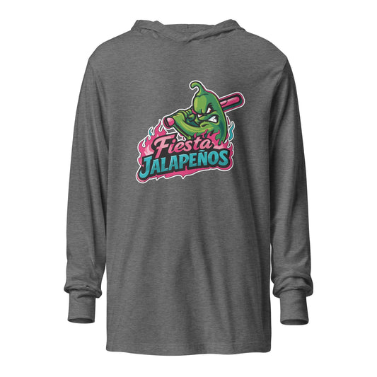Performance | Hooded Long Sleeve T Shirt | Jalapenos Baseball | Fiesta Logo