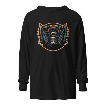 Performance | Hooded Long Sleeve T Shirt | JBLM Bigfoot Hockey Team | Mascot Logo