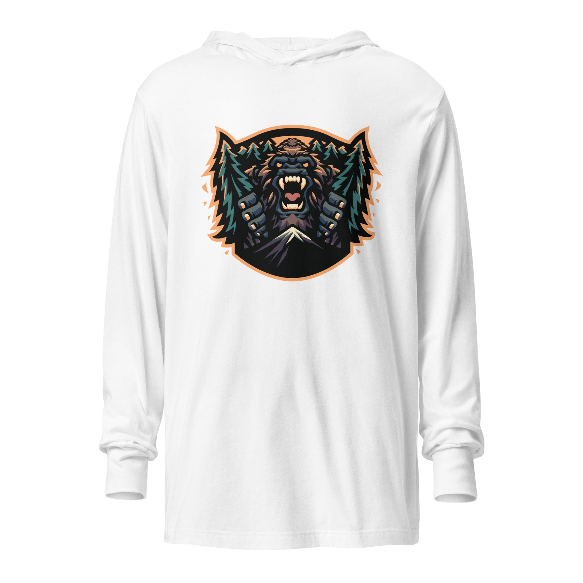 Performance | Hooded Long Sleeve T Shirt | JBLM Bigfoot Hockey Team | Mascot Logo