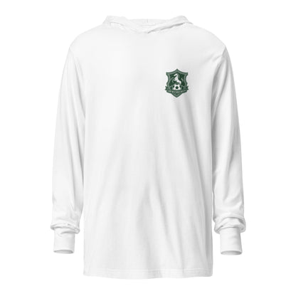 Performance | Hooded Long Sleeve T Shirt | JFK Memorial Lady Mustang Soccer | Pocket Logo