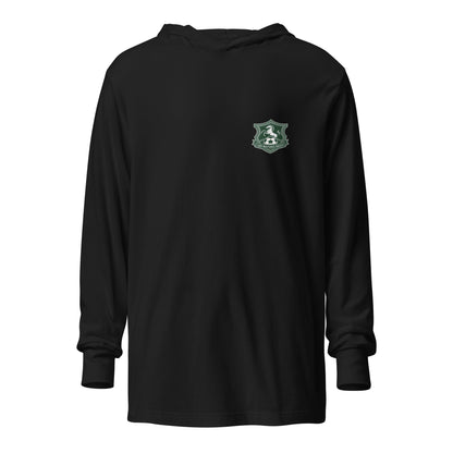 Performance | Hooded Long Sleeve T Shirt | JFK Memorial Lady Mustang Soccer | Pocket Logo