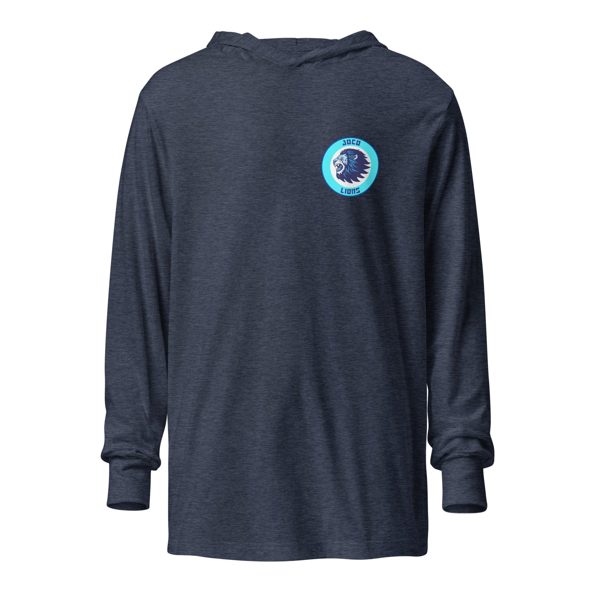 Performance | Hooded Long Sleeve T Shirt | JoCo Lions | Badge Logo
