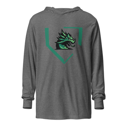 Performance | Hooded Long Sleeve T Shirt | John Cooper Baseball | Dragon Home Logo