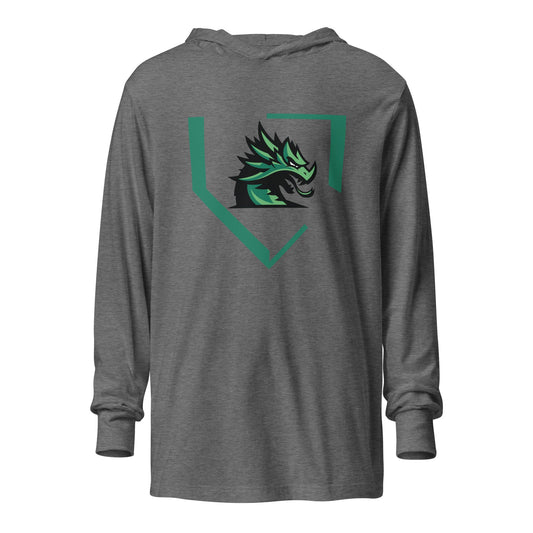 Performance | Hooded Long Sleeve T Shirt | John Cooper Baseball | Dragon Home Logo