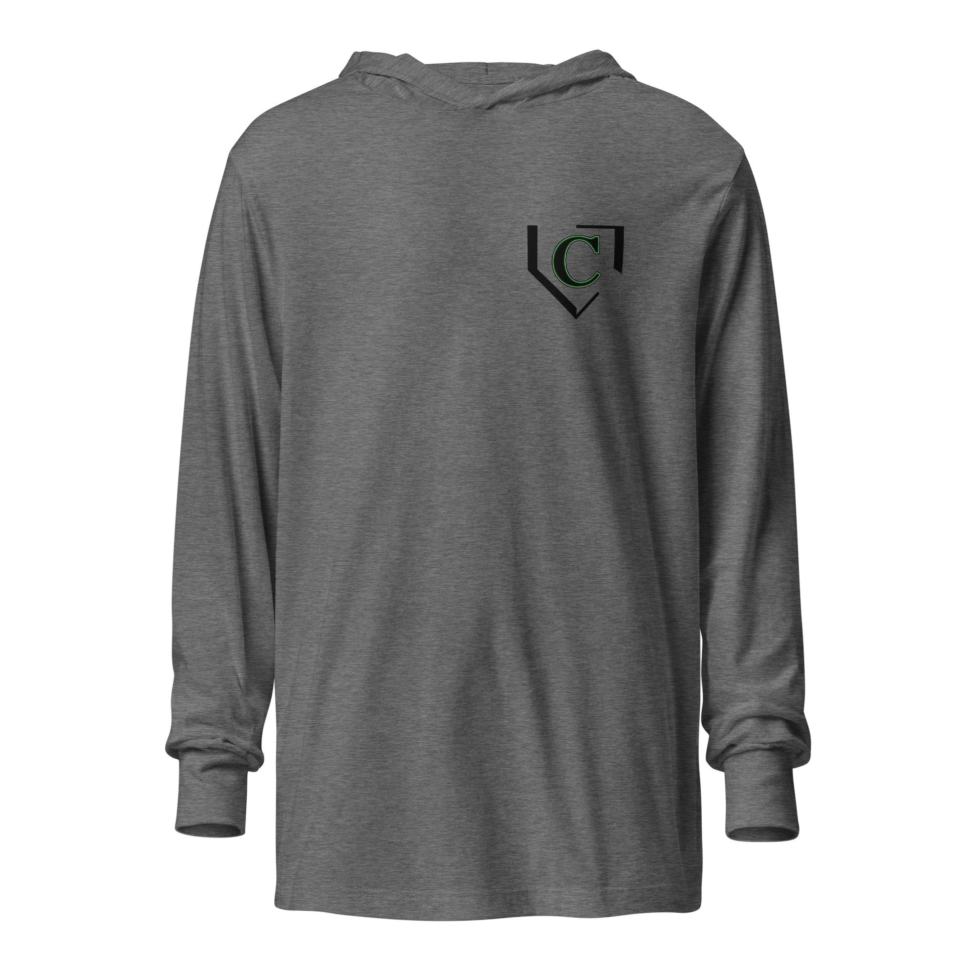 Performance | Hooded Long Sleeve T Shirt | John Cooper Baseball | Home C Logo