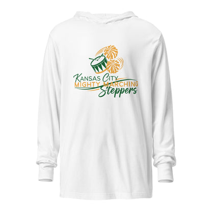 Performance | Hooded Long Sleeve T Shirt | KC Mighty Marching Steppers | Script Logo