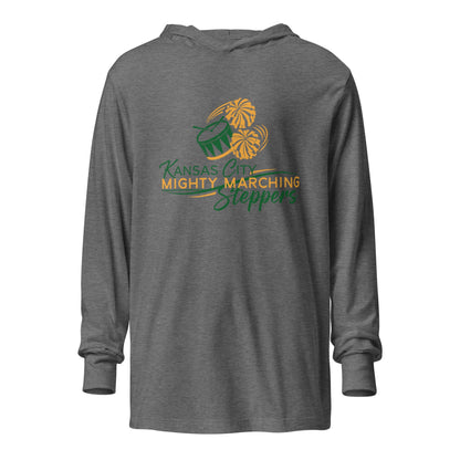 Performance | Hooded Long Sleeve T Shirt | KC Mighty Marching Steppers | Script Logo
