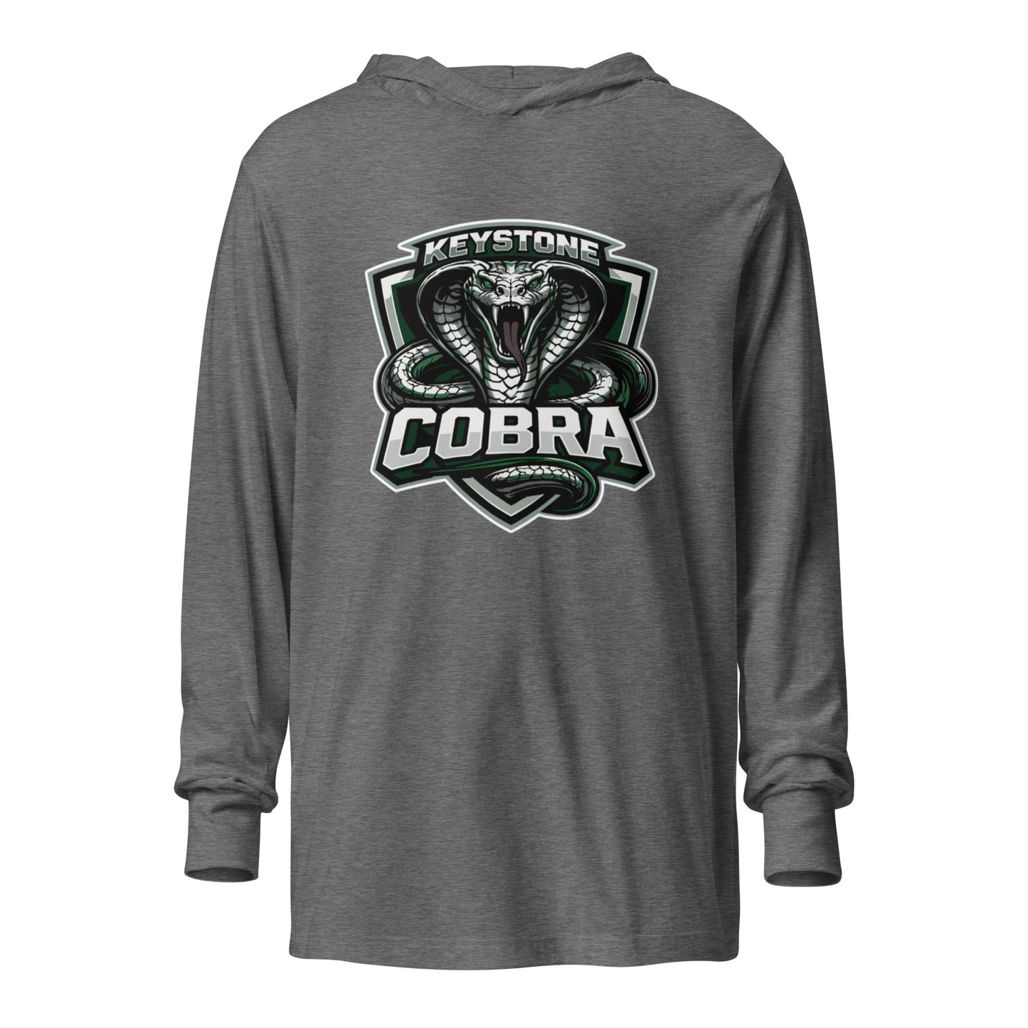 Performance | Hooded Long Sleeve T Shirt | Keystone Cobras | Venom Guard Logo