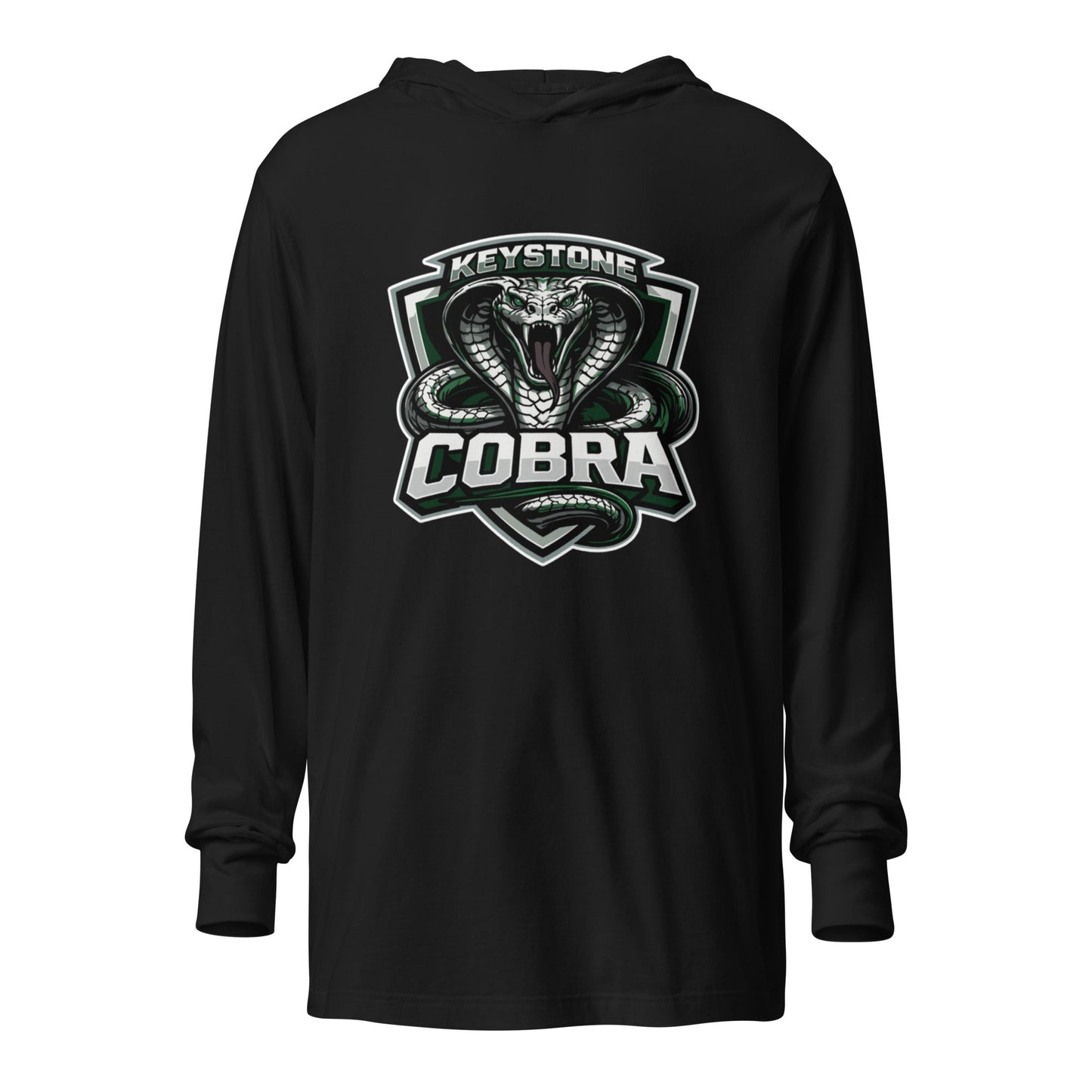 Performance | Hooded Long Sleeve T Shirt | Keystone Cobras | Venom Guard Logo