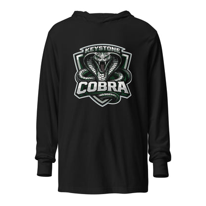 Performance | Hooded Long Sleeve T Shirt | Keystone Cobras | Venom Guard Logo