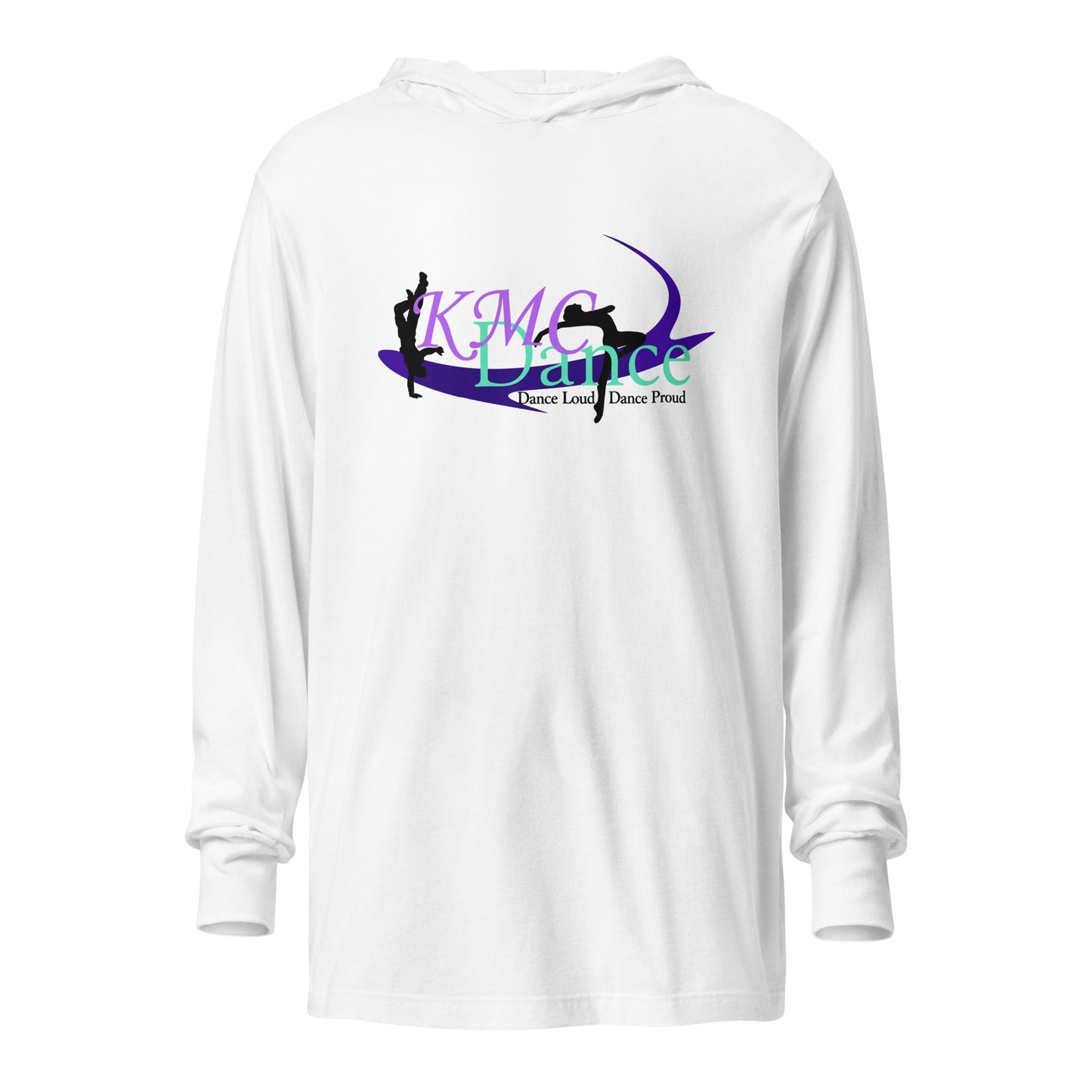 Performance | Hooded Long Sleeve T Shirt | KMC Dance & Gymnastics | Emblem Logo