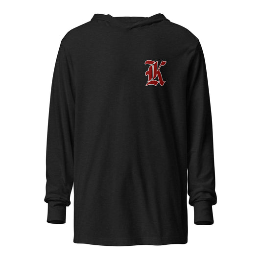 Performance | Hooded Long Sleeve T Shirt | Kofa Baseball Booster Club | Crest Lettermark Logo