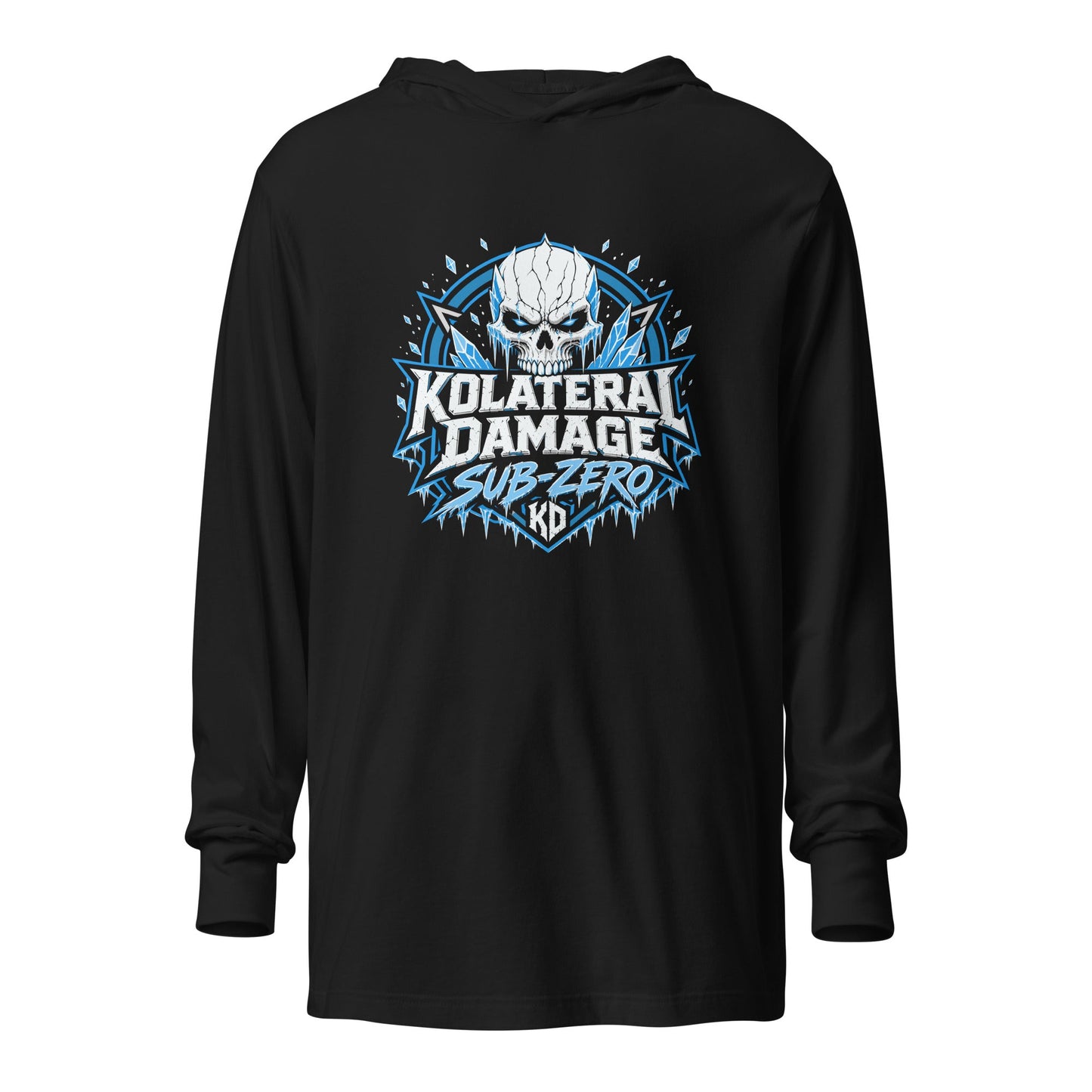Performance | Hooded Long Sleeve T Shirt | Kolateral Damage E-Sports | Shield Logo