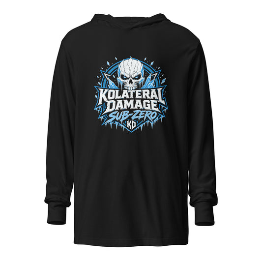 Performance | Hooded Long Sleeve T Shirt | Kolateral Damage E-Sports | Shield Logo