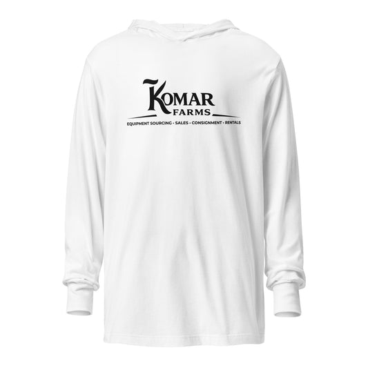 Performance | Hooded Long Sleeve T Shirt | Komar Farms | Mark Logo