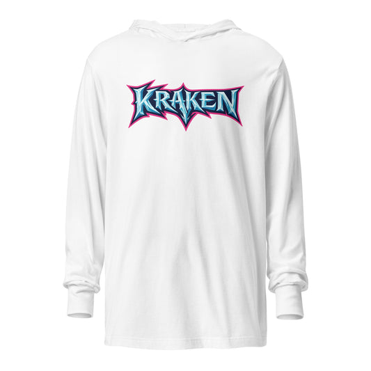 Performance | Hooded Long Sleeve T Shirt | Kraken Fastpitch | Script Logo