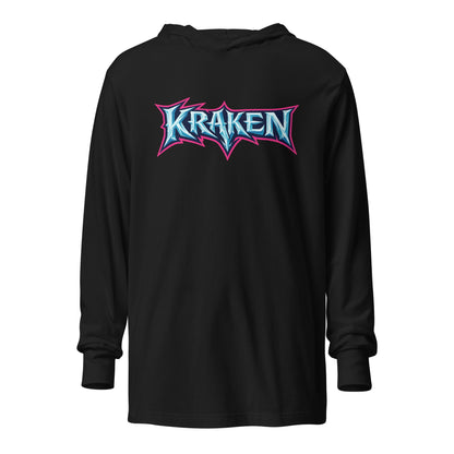 Performance | Hooded Long Sleeve T Shirt | Kraken Fastpitch | Script Logo