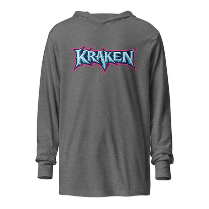 Performance | Hooded Long Sleeve T Shirt | Kraken Fastpitch | Script Logo