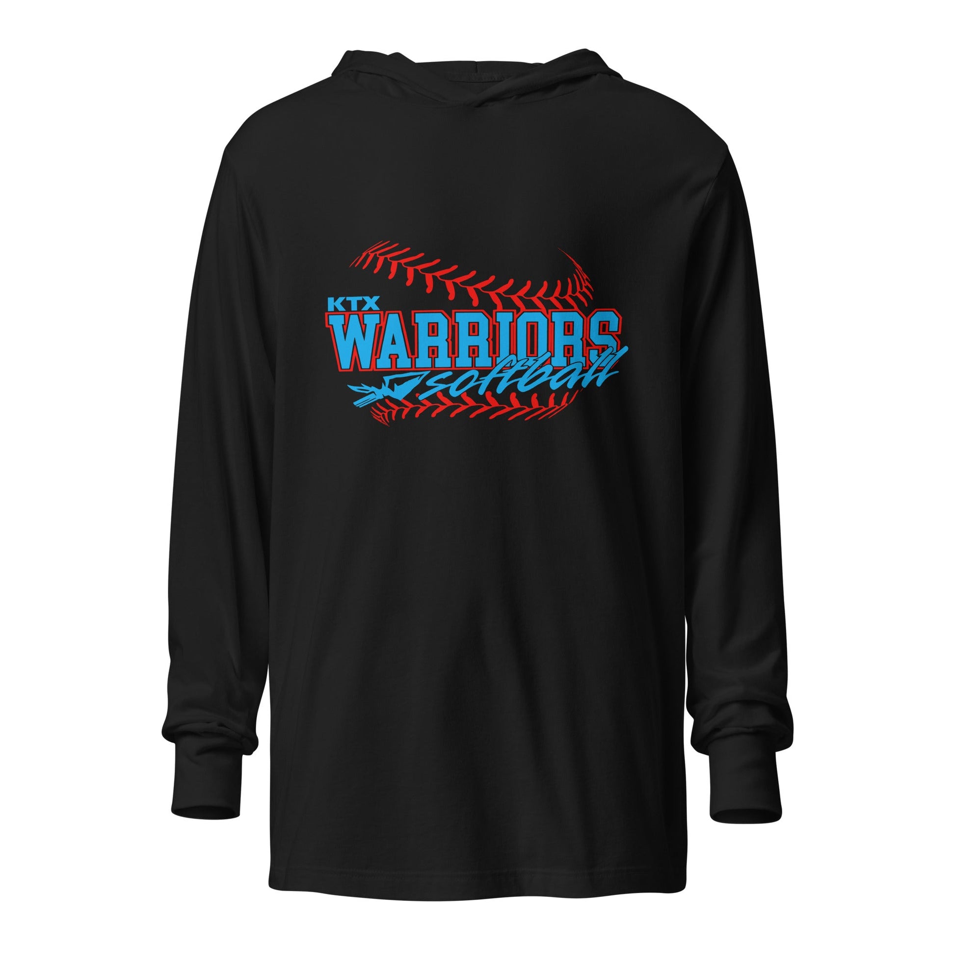 Performance | Hooded Long Sleeve T Shirt | KTX Warriors | Softball Logo