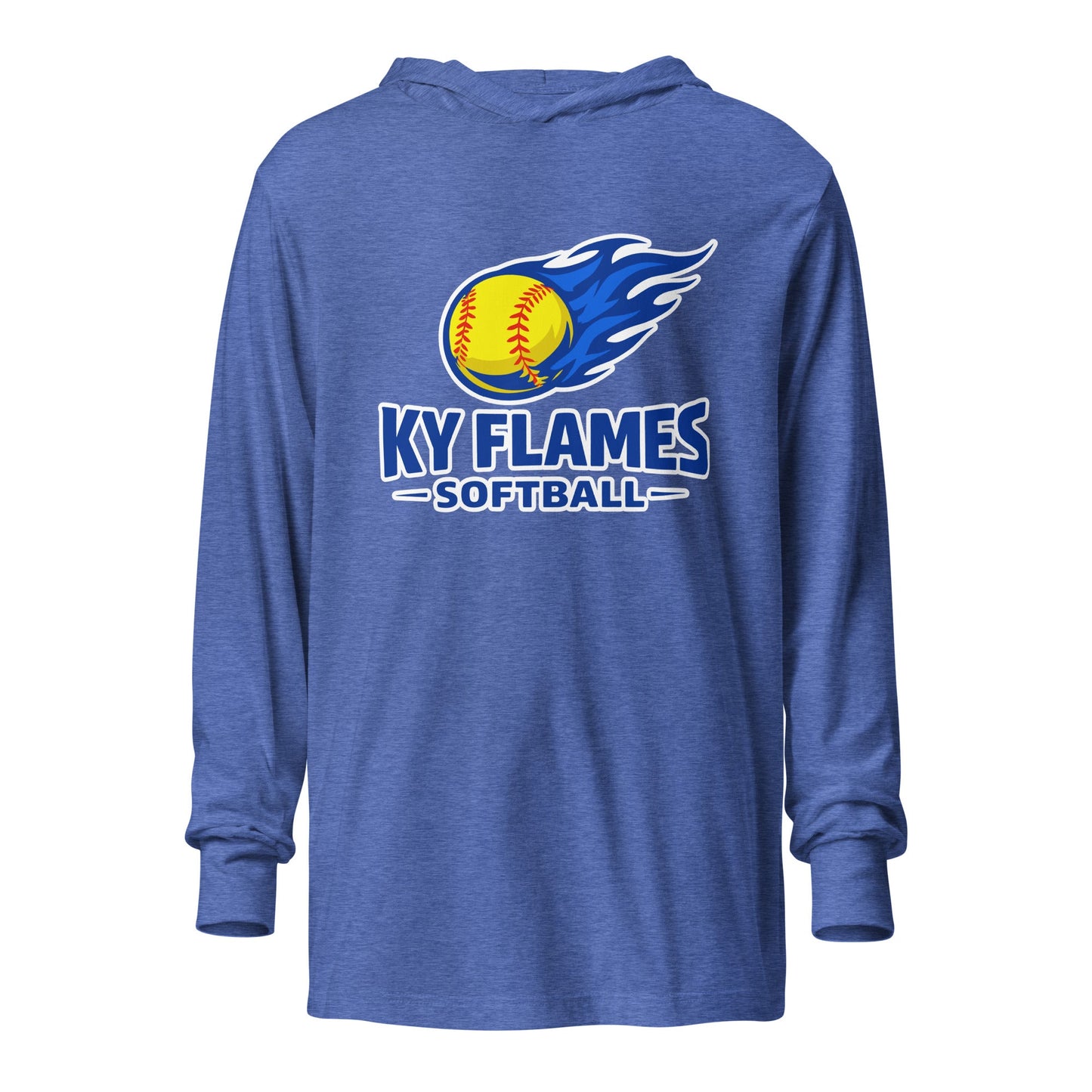 Performance | Hooded Long Sleeve T Shirt | KY Flames | Mark Logo