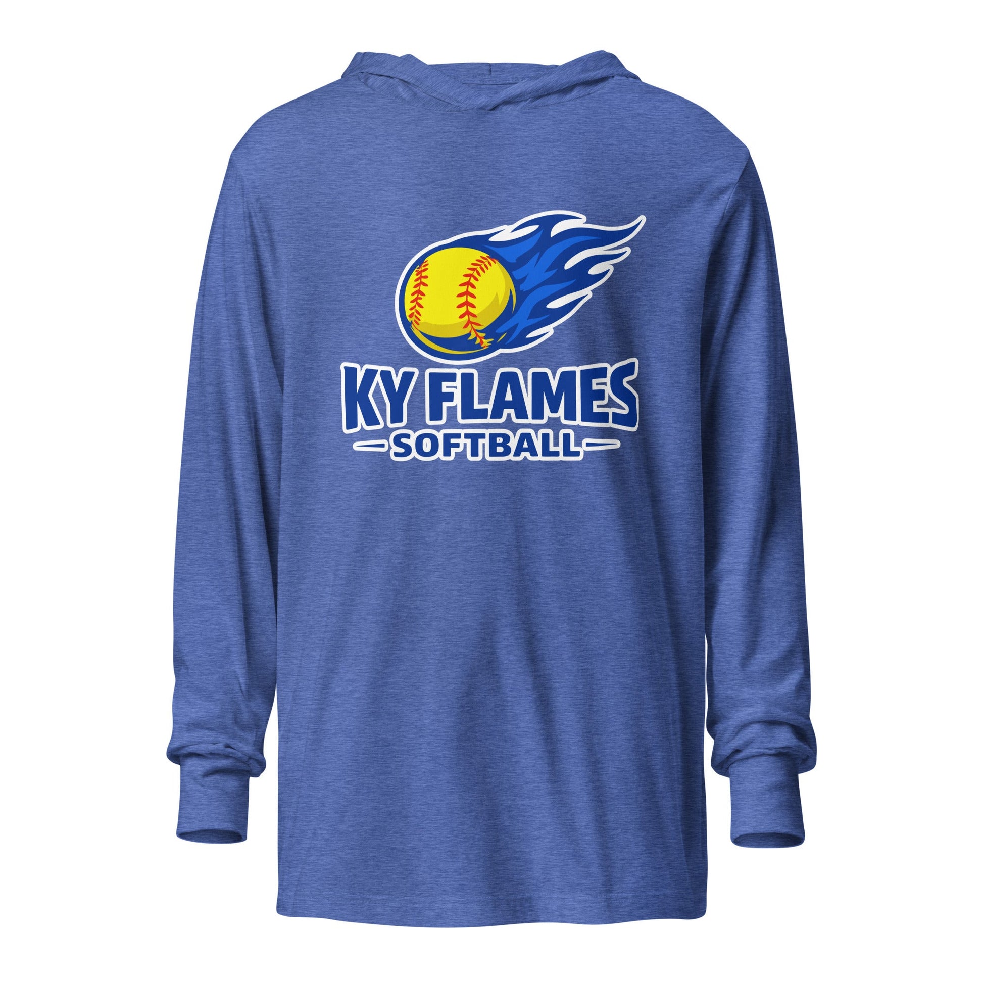 Performance | Hooded Long Sleeve T Shirt | KY Flames | Mark Logo