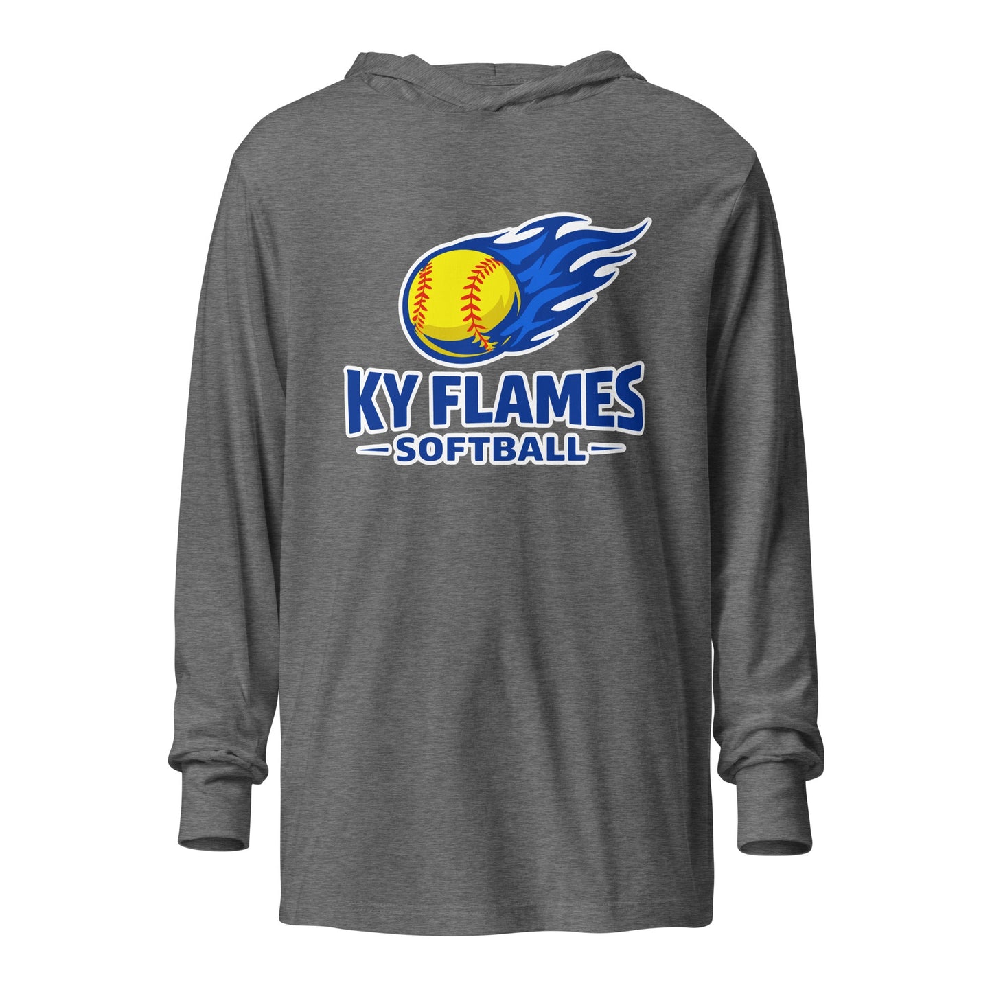Performance | Hooded Long Sleeve T Shirt | KY Flames | Mark Logo